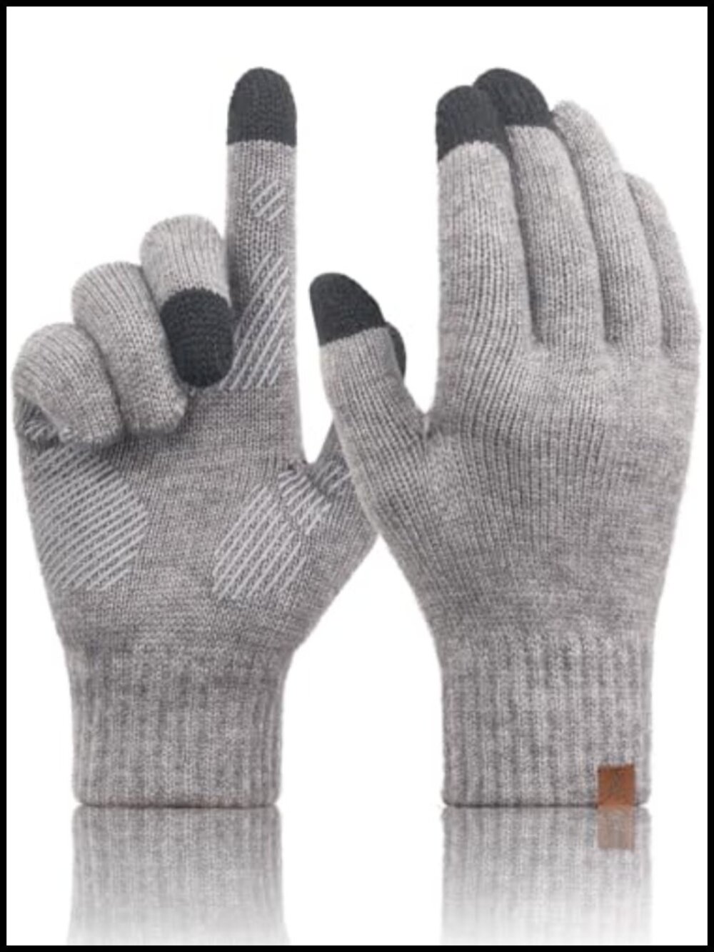 Merino Wool Blend Touch Screen Winter Gloves Non-Slip Warm Unisex